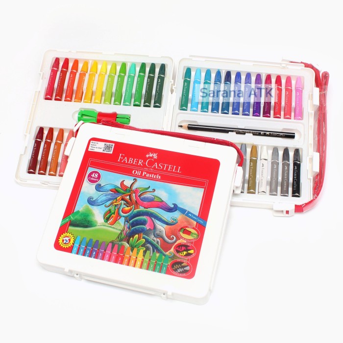 

FABER-CASTELL - Crayon Minyak/ Crayon Oil Pastel 48 warna - Set