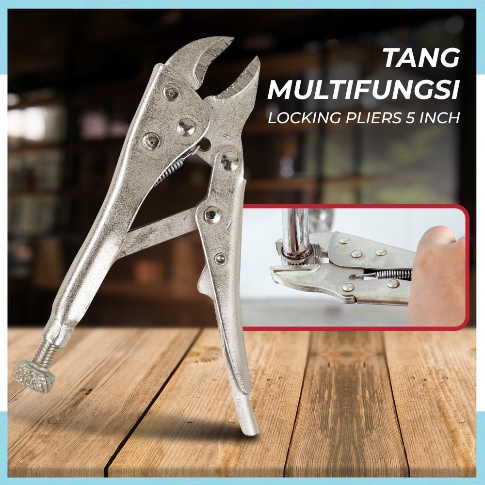 Y Spesial & Termurah YOFE Tang Multifungsi Locking Pliers Ground Mouth Lock 5 Inch - X47 - No Color 