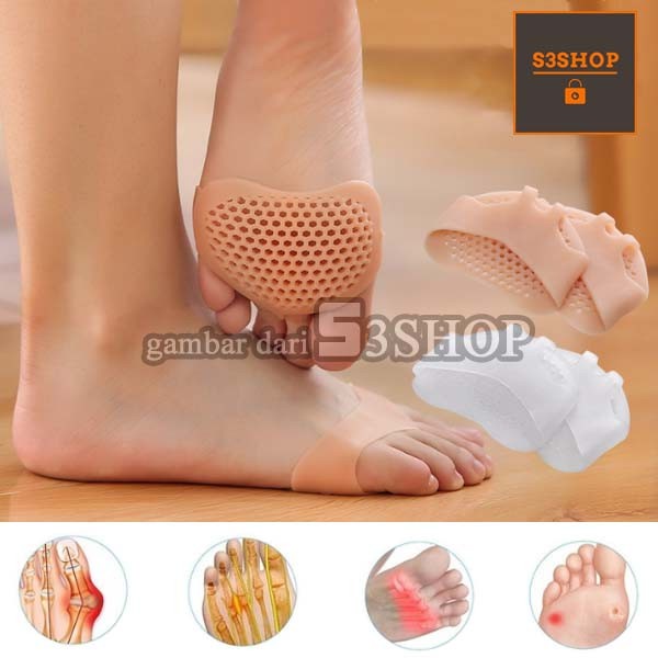 Insole Silicone Pemisah Jari Kaki Bunion Bantalan Kaki Depan Silikon