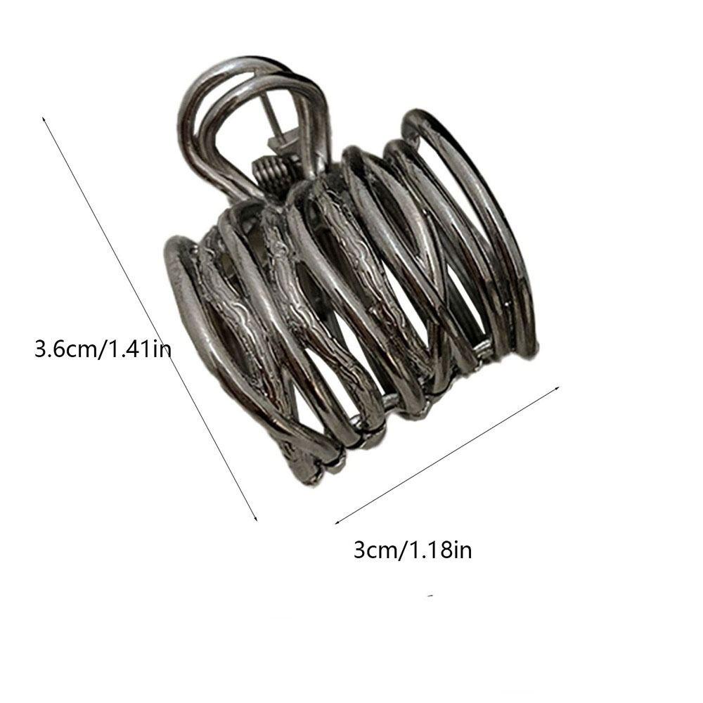 Fishstick Metal Hair Claw Hollow Temperamen Simple Horsetail Gripper Tetap Artefak Untuk Anak Perempuan Hiasan Kepala Ponytail Holder Hiasan Kepala Untuk Wanita Gaya Korea Klip Rambut