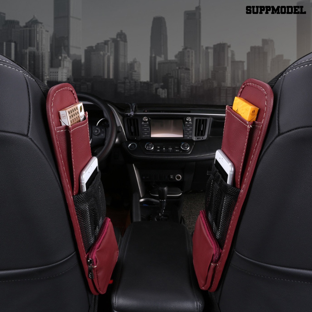 [SM Otomatis] Seat Side Organizer Kapasitas Besar Multi-Saku Dengan Saku Jaring Auto Seat Side Phone Hanging Bag Aksesoris Interior