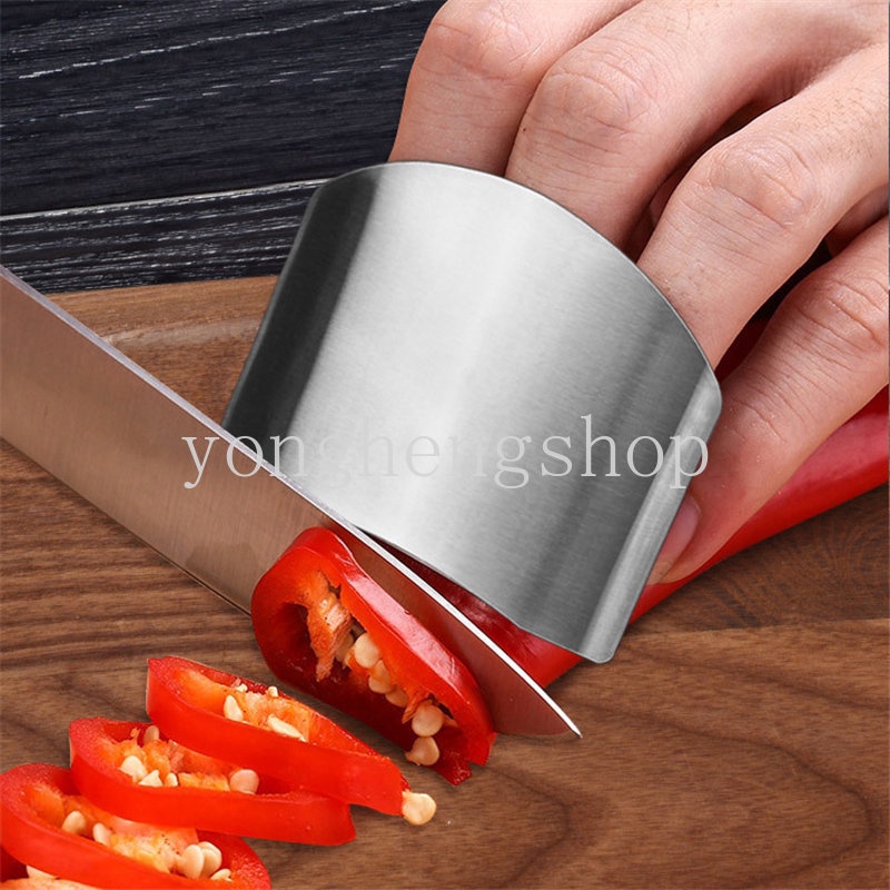 Stainless Steel Pelindung Jari Anti-Potong Finger Guard Pemotong Sayuran Pelindung Tangan Chop Aman Gadget Dapur