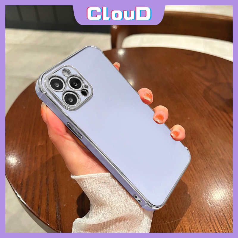 Casing Plating Halus Mewah Warna Permen Sederhana Untuk Redmi 10C 10 9A A1 9T 9 9C NFC Note9 8 11 11S 12 10S 11Pro 10 Pro 12Pro POCO M3 X3 NFC Pro Electroplate Soft Cover