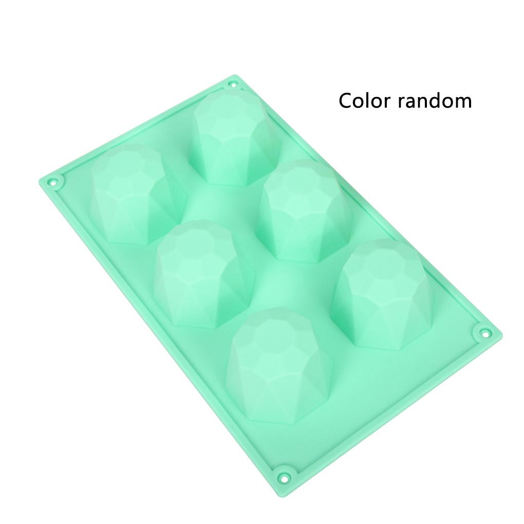 Cetakan Kue Random Warna 6-slot Mousse Cake Bentuk Kristal