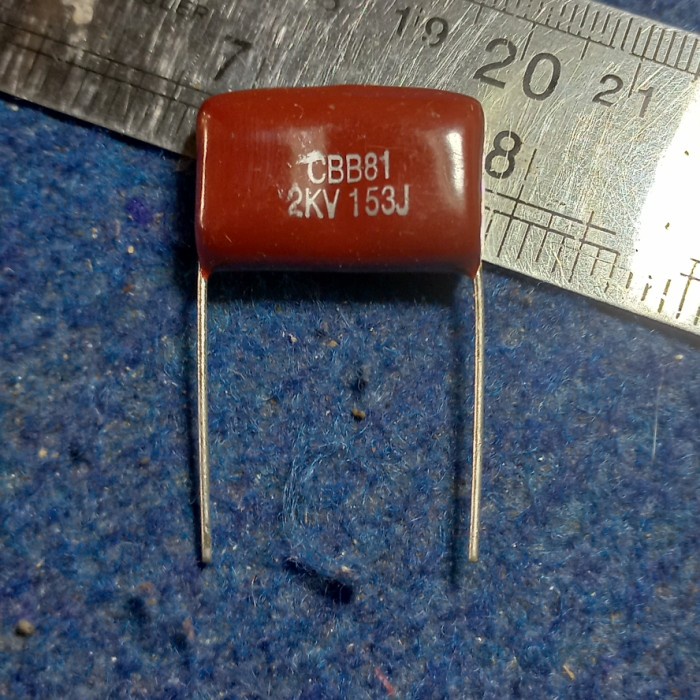 capasitor milar 153j 2000v 153 j 2000 v 2kv 15n 15nf mylar kapasitor