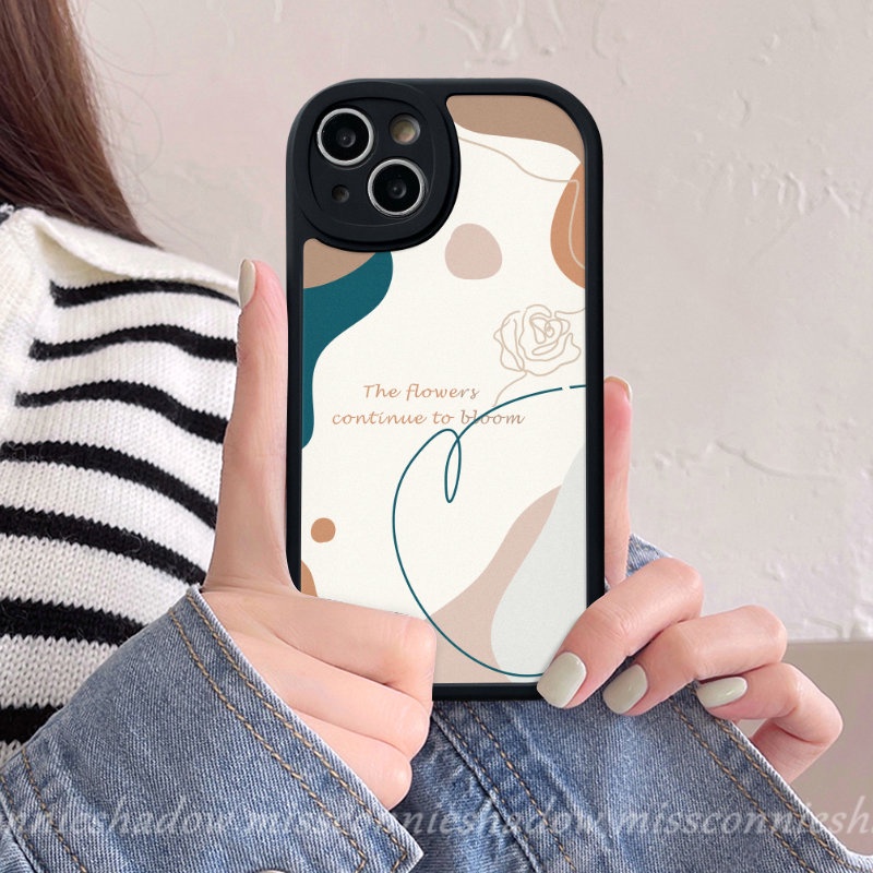 Case Untuk Redmi Note 10s 11s 11 10 8 9 10 9s 9 11 Pro+Redmi 10C 9A 9T 9C 12C 10 A1 9 10A Mi 11T 12 POCO F4 X3 NFC Pro M3 Fashion Kreatif Seni Garis Bunga Splicing Sarung Motif