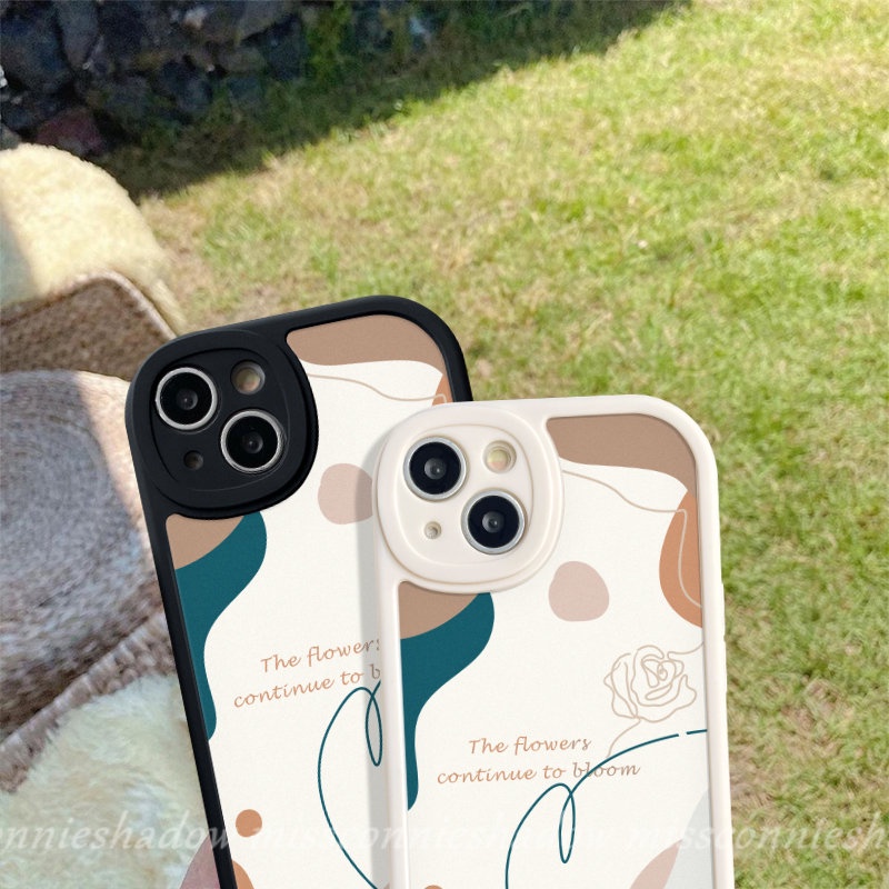 Case Untuk Redmi Note 10s 11s 11 10 8 9 10 9s 9 11 Pro+Redmi 10C 9A 9T 9C 12C 10 A1 9 10A Mi 11T 12 POCO F4 X3 NFC Pro M3 Fashion Kreatif Seni Garis Bunga Splicing Sarung Motif