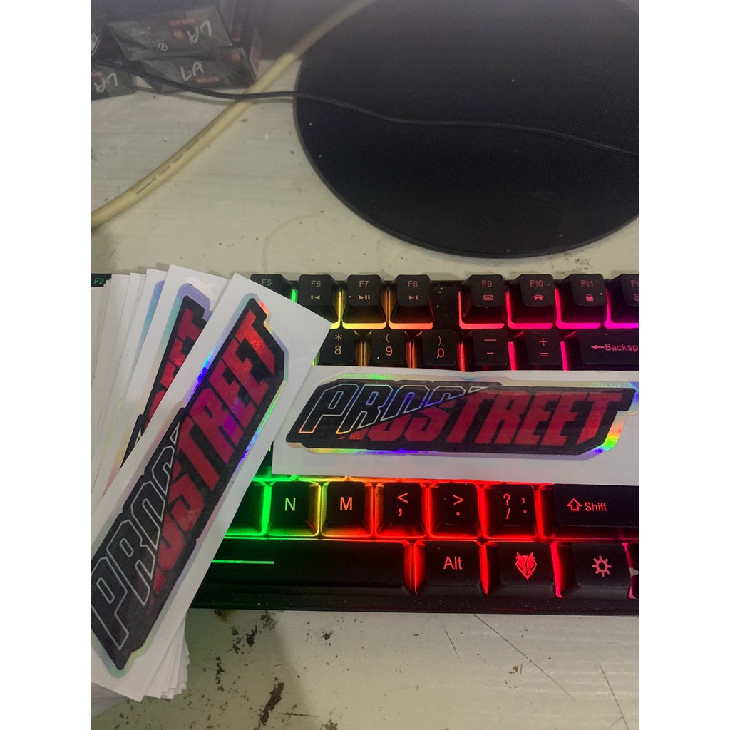 stiker PROSTREET hologram princut cutting UV