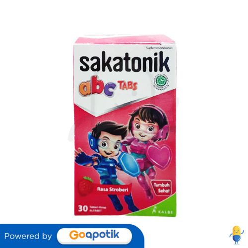 Sakatonik Abc Rasa Strawberry Botol 30 Tablet