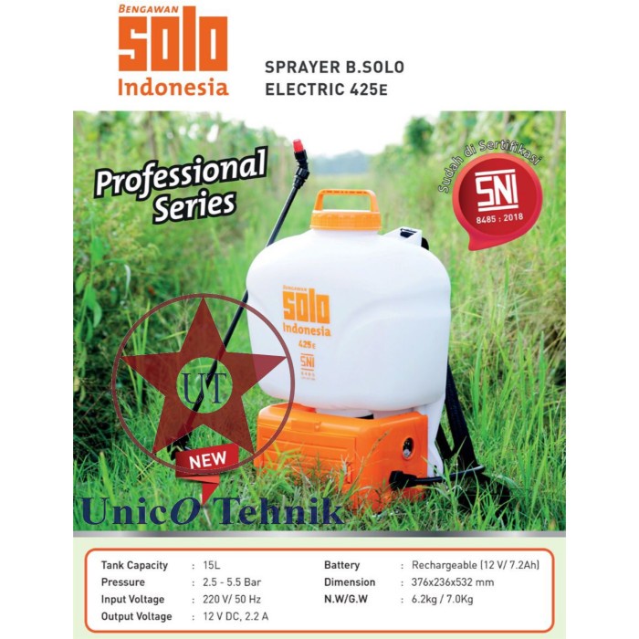 [CO] Sprayer SOLO 425E elektrik 15 liter / alat semprot hama batrei