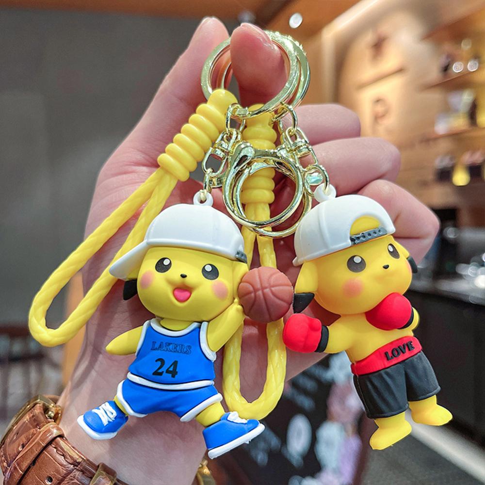 Timekey Kartun Anime Figurine Gantungan Kunci Wanita Pria Kreatif Anime Sports Figure Keyrings Untuk Pesta Ulang Tahun Anak O2T6