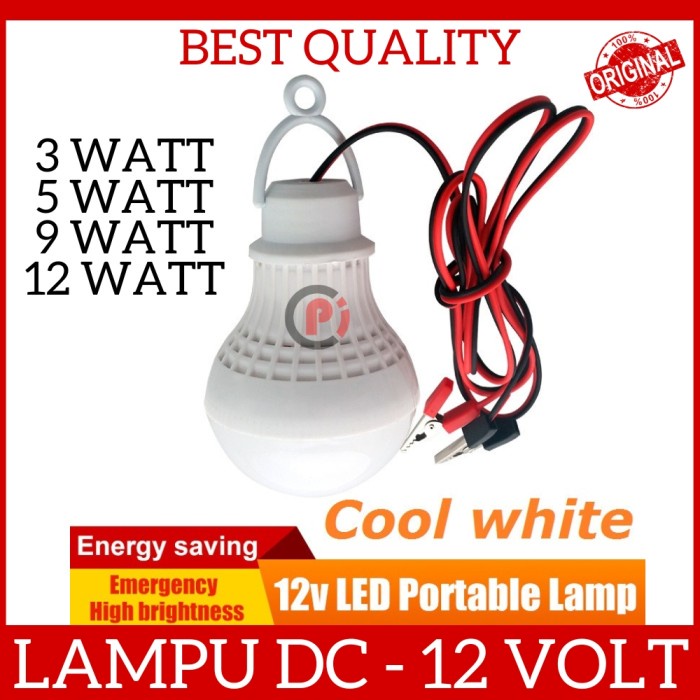 SURYA Lampu DC 12 Volt 12V 3W 5W 9W 12W Emergency Camping Baterai AKI