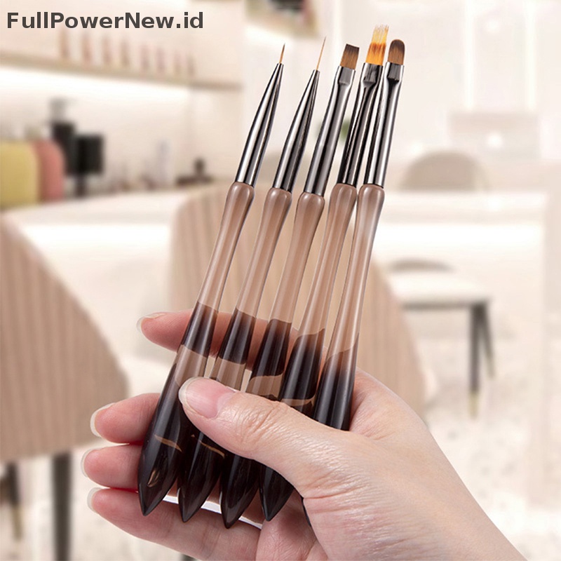 Power 1Pcs Nail Art Liner Brush Pen Pegangan Akrilik Salon Menggunakan Sikat Rambut Nylon ID