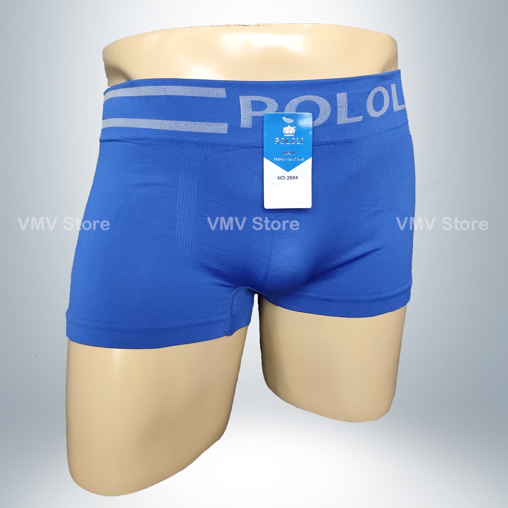 Celana Dalam Sport Boxer Pria Seamless Adem Pololi 2604 CD Laki Laki Bahan Rajut Elastis Sporty Bran