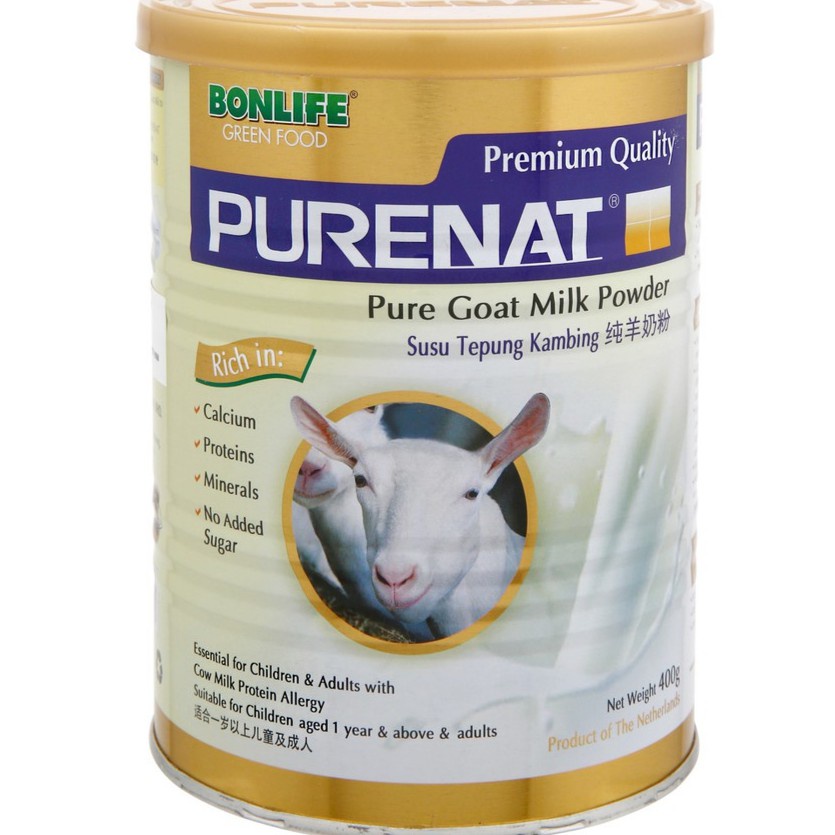 

Bonlife Purenat Pure Goat Milk Powder 400g (CitraFood)