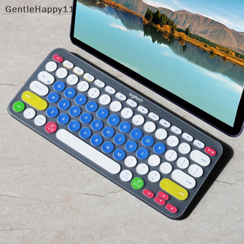 Gentlehappy Cover Keyboard Wireless Untuk Logitech K380 Wireless Colorful US Soft Silicone id