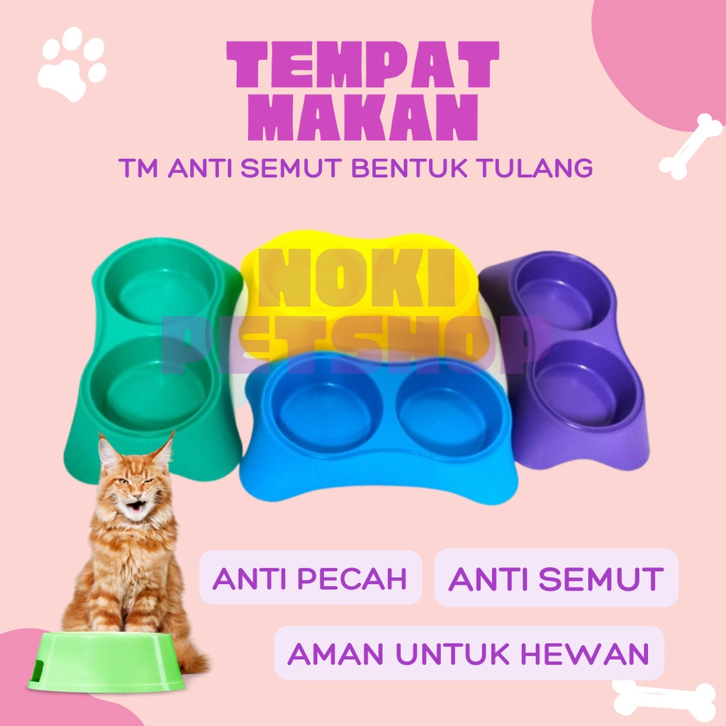 [BISA COD] MANGKUK DOUBLE HEWAN PELIHARAAN ANTI LICIN ANTI SEMUT 2 IN 1 KOTAK TEMPAT MAKAN MAKANAN KUCING ANJING AKSESORIS HEWAN PELIHARAAN