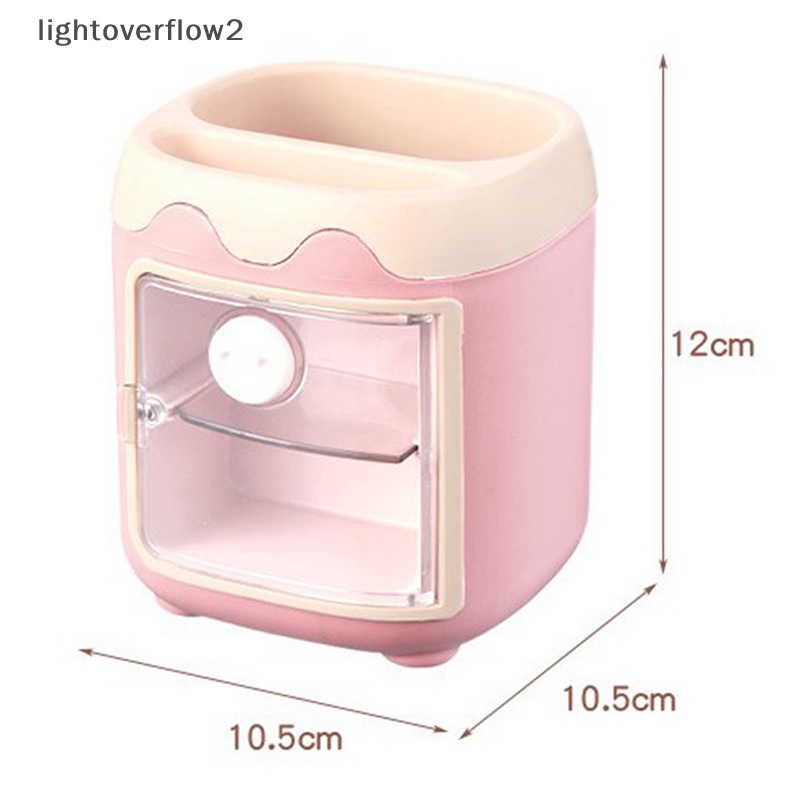 [lightoverflow2] Kawaii Pig Storage Box Kapasitas Besar Tempat Pulpen Kamar Tidur Kamar Mandi Kotak Organizer Alat Tulis Kantor Sekolah Makeup Brush Bucket [ID]