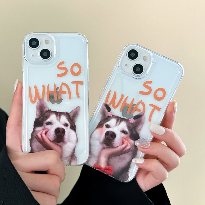 Couple！Husky Soft TPU Case HP iP iPhone 7 8 14 + Plus SE 2020 X XS XR Max 11 12 13 Pro Max Boy Girl Woman Man FTD Casing Apple