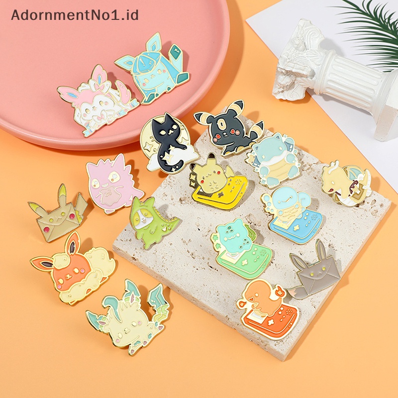 [AdornmentNo1] 1pc Bros Peripheral Anime Pikachu Lucu Lencana Kartun Aksesoris niche premium [ID]