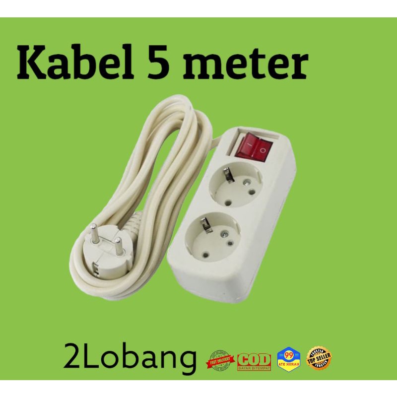 (5 Meter)Stop KONTAK KABEL/Colokan Listrik/Stop Kontak Arde/Multi