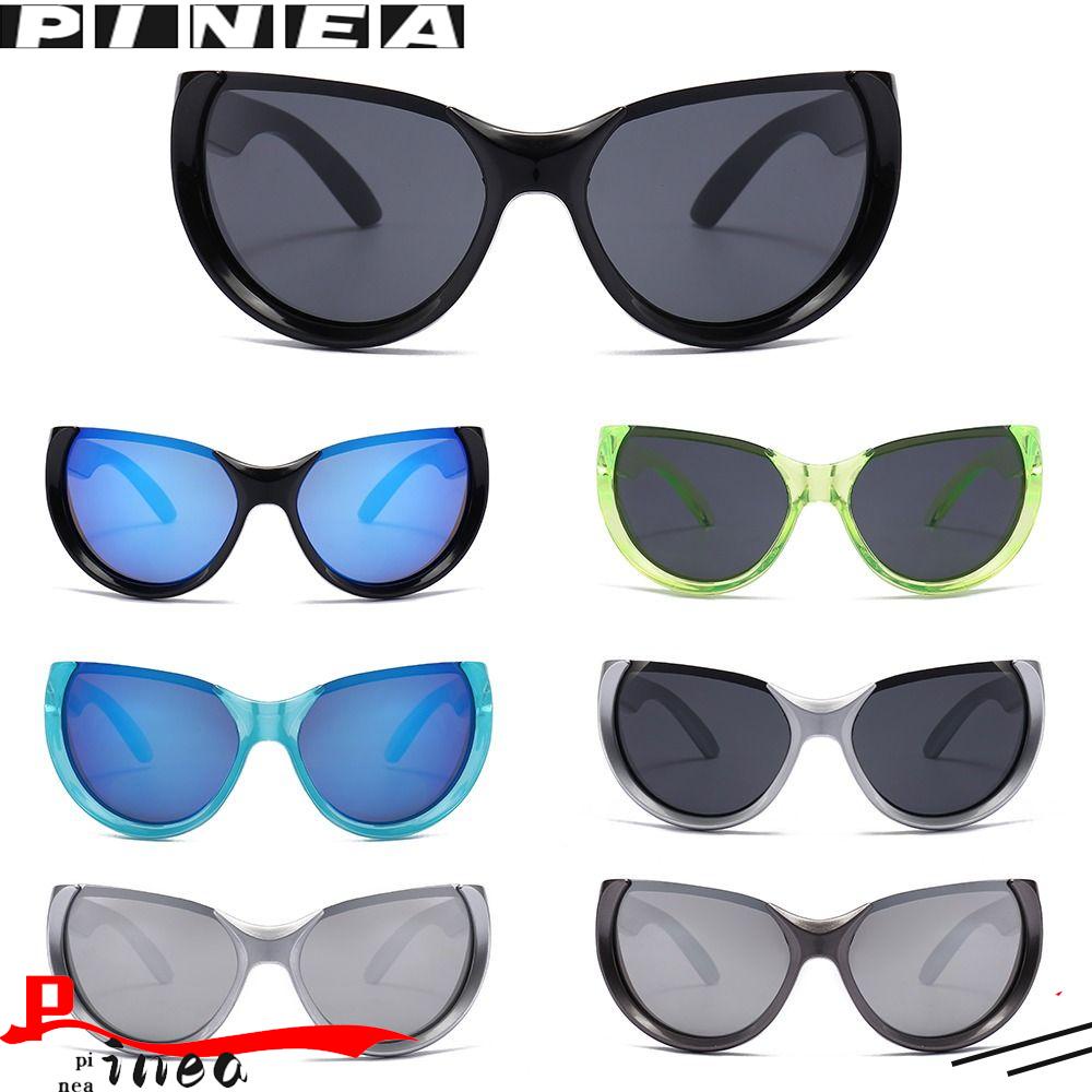 Nanas Y2k Kacamata Hitam Bingkai Besar Olahraga Bersepeda Pria Shades Wanita Sunglasses