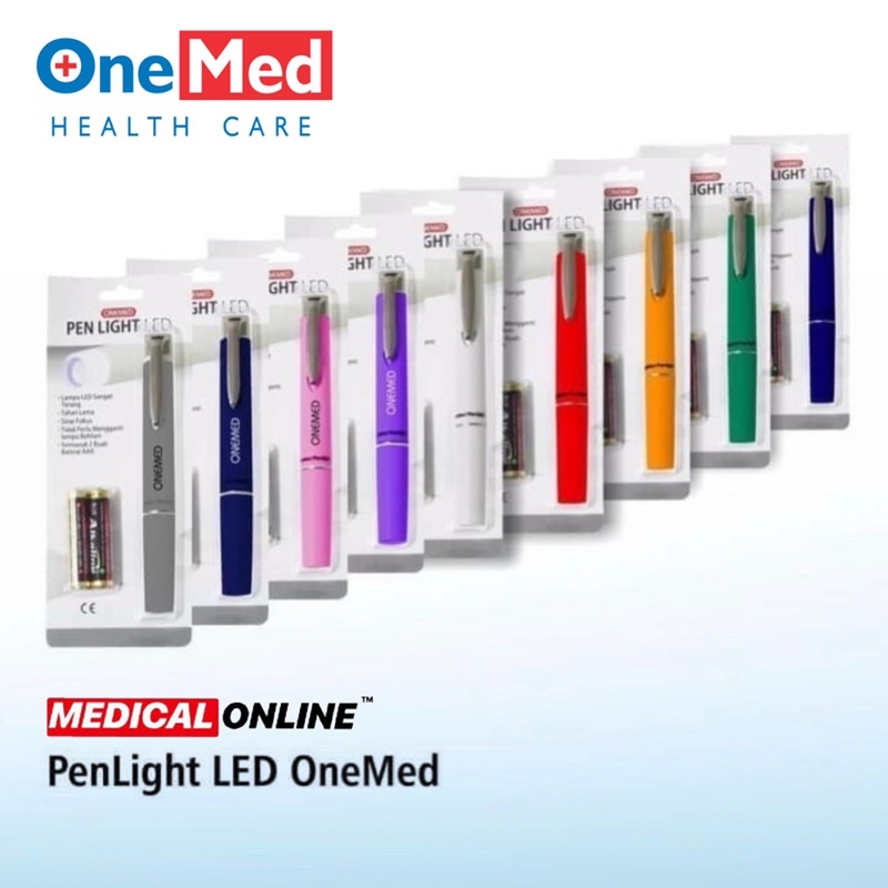 PENLIGHT LED ONEMED PENA SENTER LAMPU SINAR PUTIH MEDICAL ONLINE MEDICALONLINE