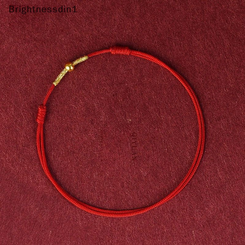 [Brightnessdin1] Fashion Handmade Gelang Tali Merah Beruntung Bangle Wanita Pria Pecinta Sahabat Beruntung Gelang Kaki Ukuran Menyesuaikan Butik