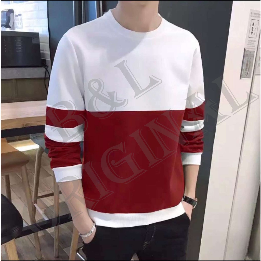 Bisa Bayar Di Tempat/ BS//COD// BAJU KOMBI//T-SHIRT TANGAN PANJANG//FASHION PRIA GOOD QUALITY