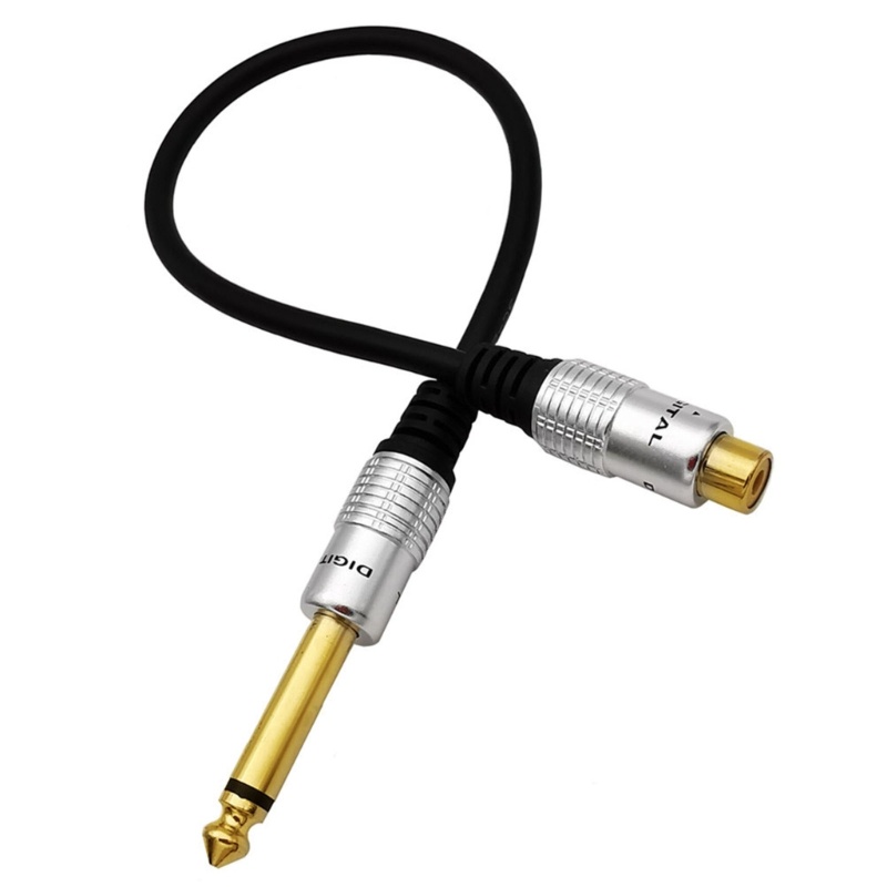 Konektor Adapter CRE 6.35mm 1per4 Male Mono to RCA Female AUX- Adaptor0. 1,8m