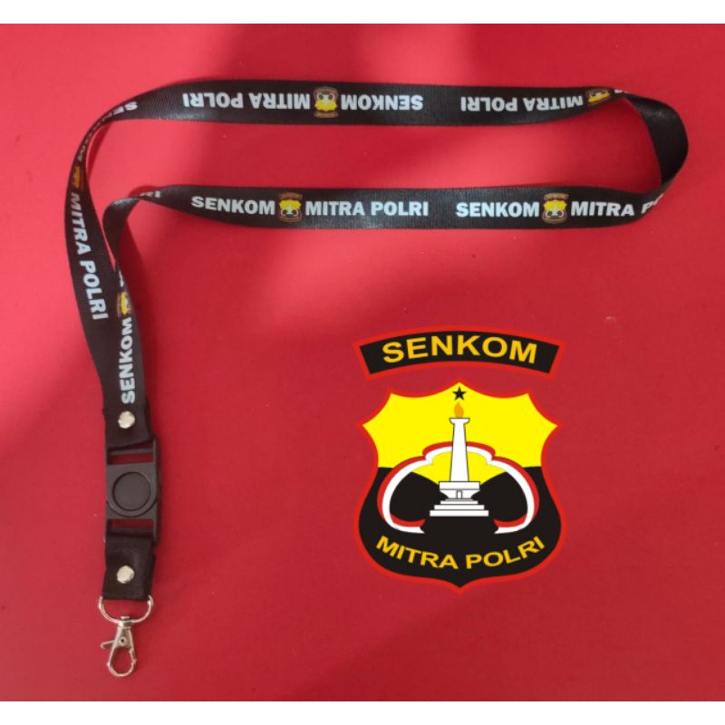 

gantungan kunci SENKOM MITRA POLRI lanyard kartu nama untuk flashdisk id card name tag pods vape