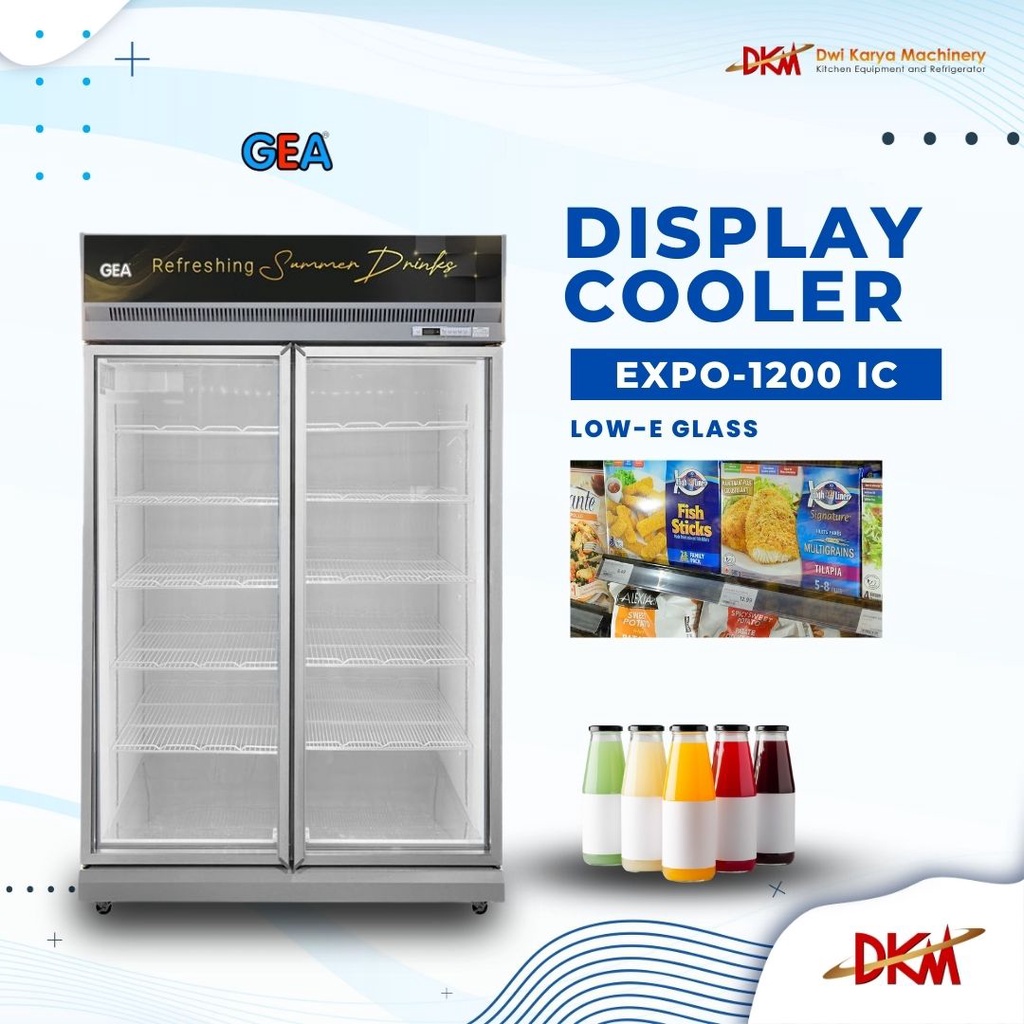 Showcase Gea EXPO-1200 IC Display Cooler 1195 L/Showcase GEA Expo 1200IC 2 Pintu