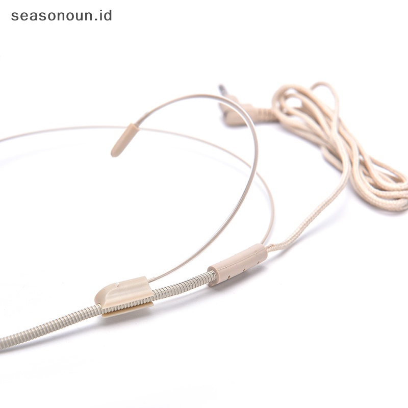 Seasonoun Dual Ear Hook Headset Head Microphone Untuk Shure Wireless 4pin Mini Plug.