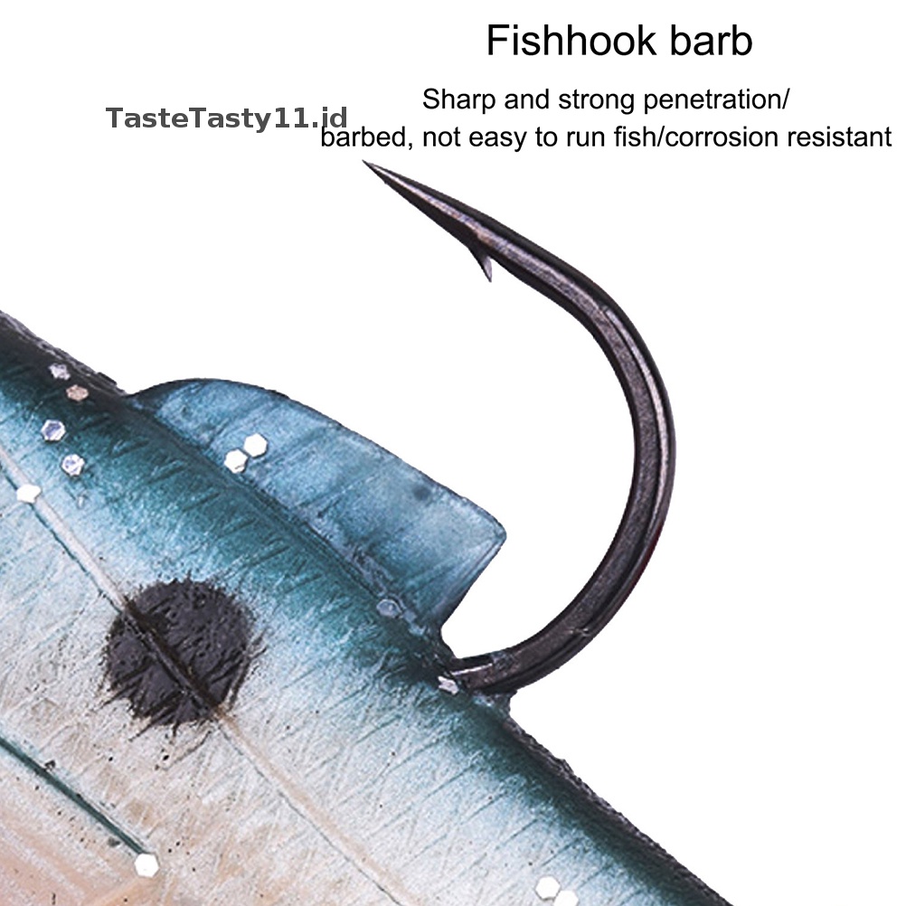 Tastetasty soft plastic hook (8.5cm/10g) ultra-Ringan Memancing Celup t-tail Lembut Berbentuk Ikan.