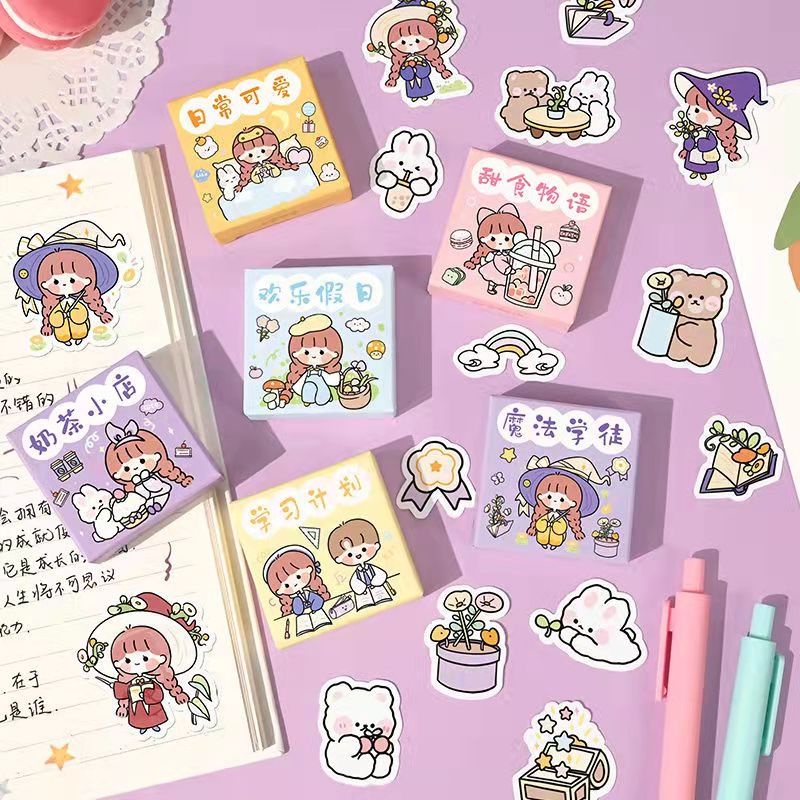 

Sq- 300pcsset Stiker Aneka Desain Kartun Untuk Dekorasi Diaryscrapbook DIY