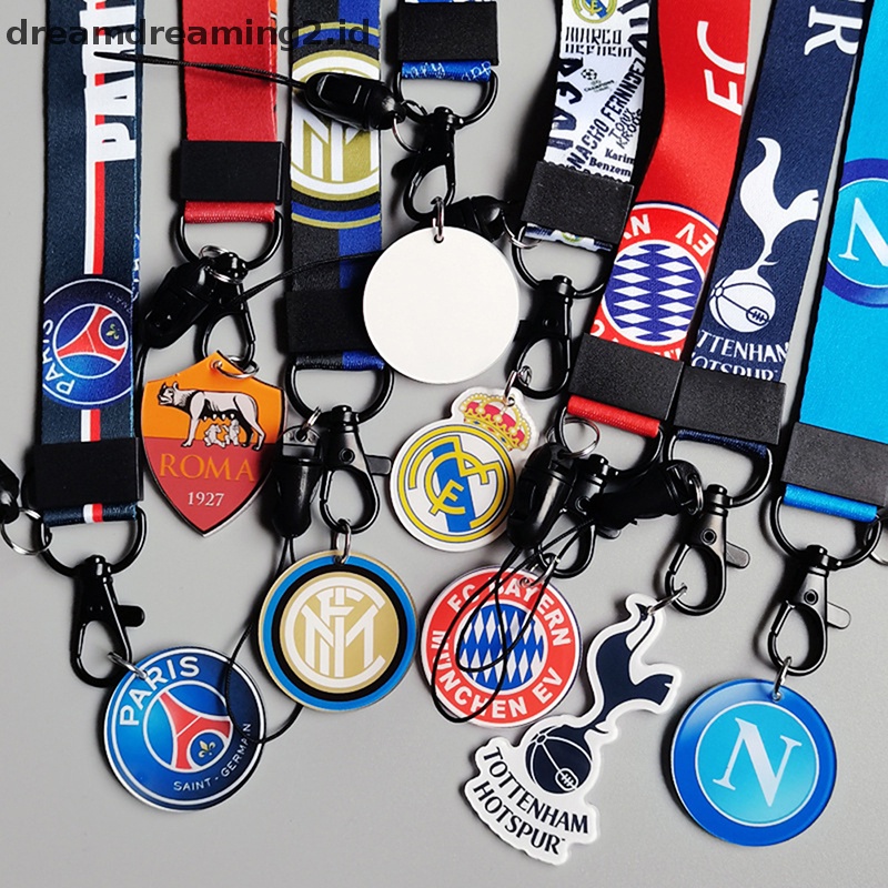 (drea) Football Phone Strap Lanyard Keychain Phone Charm Rantai Anti Hilang Dekorasi//