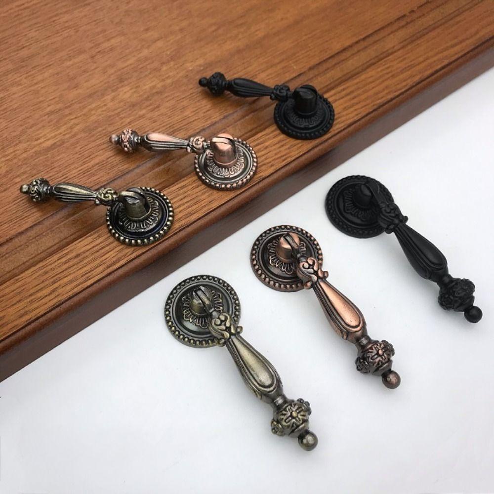 【 ELEGANT 】 Handle Laci Zinc Alloy Retro Antik Gagang Pintu Knob Lemari Gagang Lemari Eropa