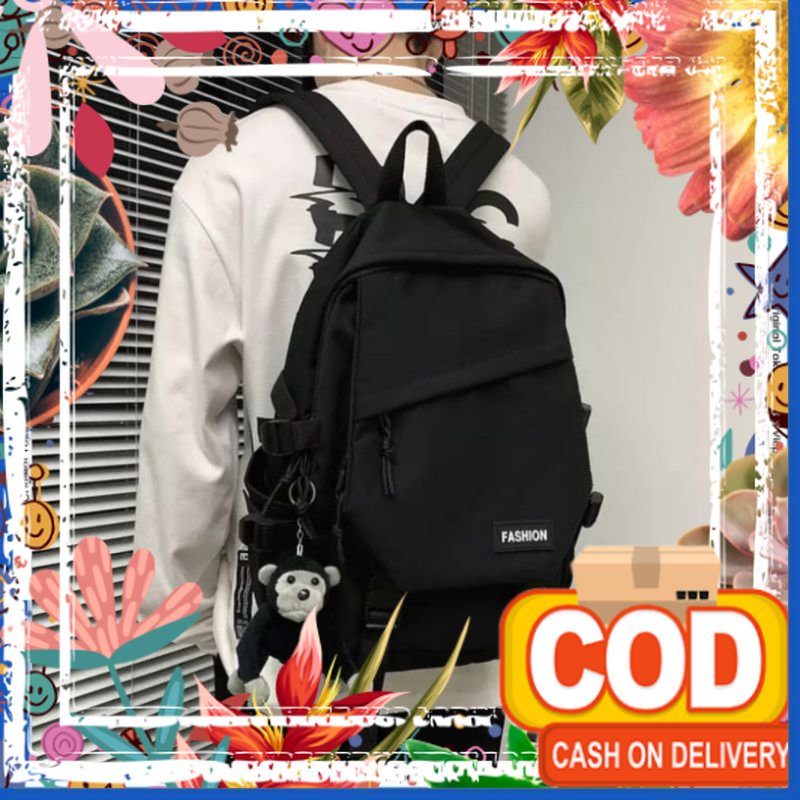 Tas Ransel Backpack Pria Wanita Fashion Bahan Kanvas/Tebal Tebel Anti air