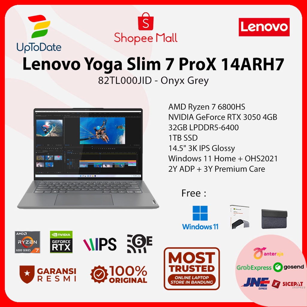 Lenovo Yoga Slim 7 Pro X 14ARH7 0JID Ryzen 7 6800HS 32GB 1TB RTX3050