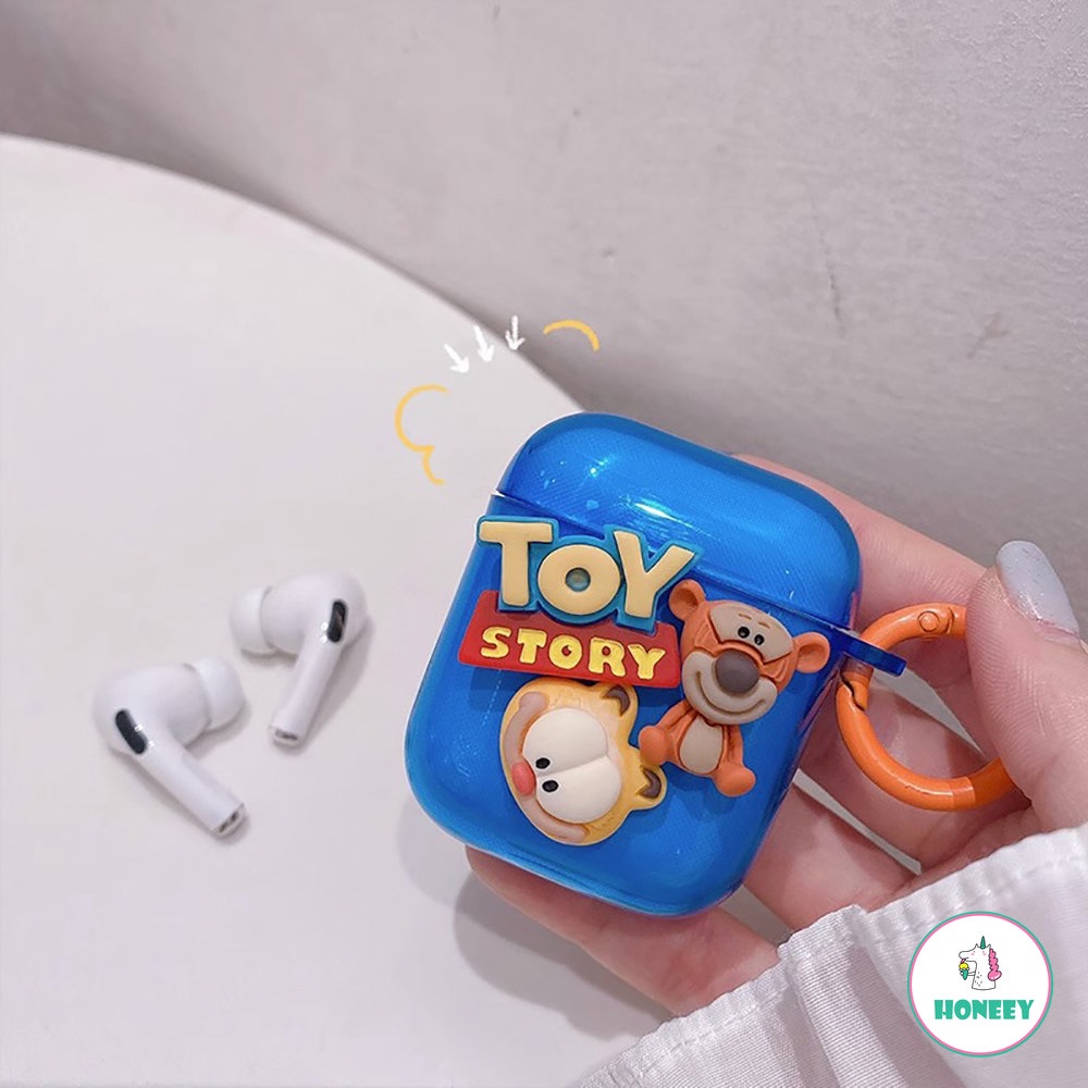 3d Cute Toy Story Blue Silicone Soft Headphone Case Untuk Apple AirPods 12 2 AirPods Pro Wireless Bluetooth Charging Box