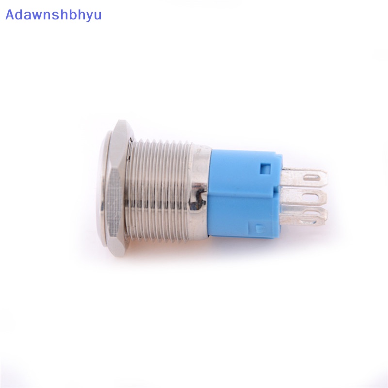 Adhyu 12v 16mm Kualitas Tinggi Logam Utilitas Salable Tombol Mobil On-off Push Button Switches LED Power Switch ID
