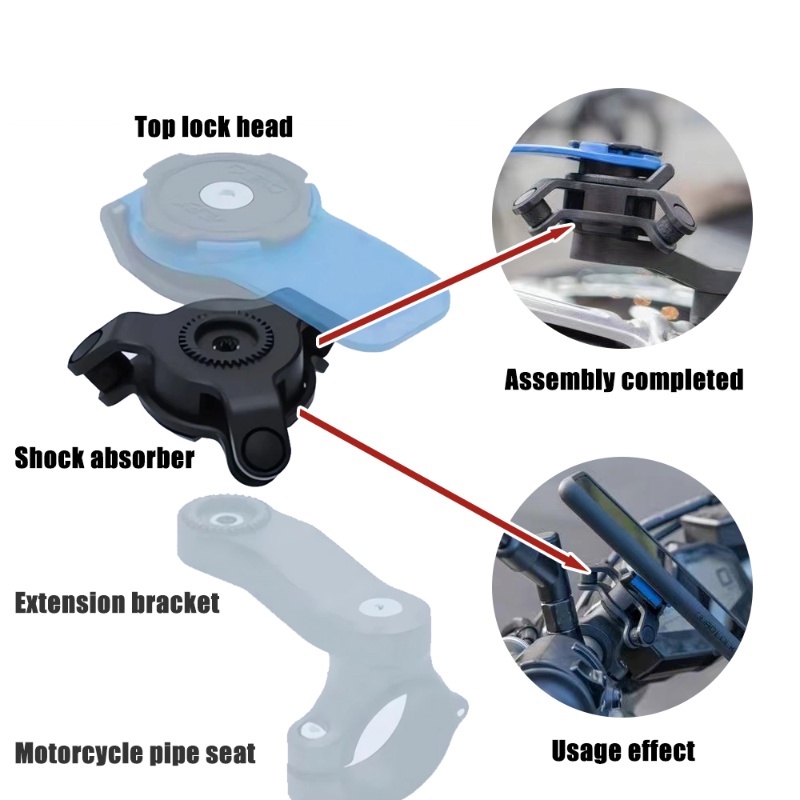 Shock Absorber Sepeda Untuk Dudukan Ponsel 143A/146A/peredam Getaran Wahana Anti Goyang Kualitas Tinggi Motor/Buffer Filter Getaran Frekuensi Tinggi Melindungi Lensa