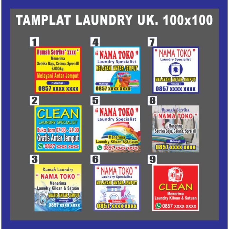 SPANDUK / Banner LAUNDRY 100 x 100