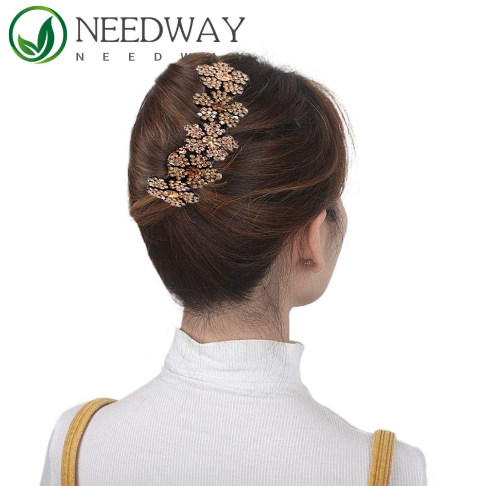 Needway   Hiasan Rambut Sisir Rambut Bunga Simple Bridal Wedding Hair Curler Untuk Wanita Hairclip