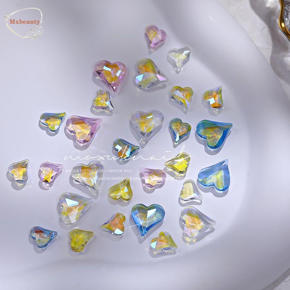 Mxbeauty Kuku Rhinestones 3D DIY Transparan Manikur Aksesoris Kristal Dekorasi Kuku