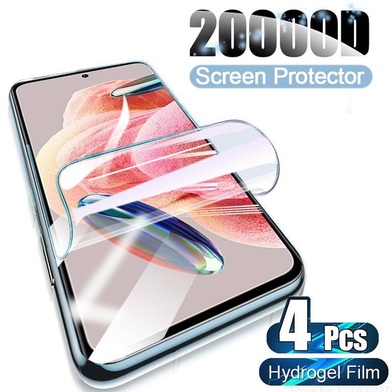 4pcs Full Cover Pelindung Layar Untuk Xiaomi Redmi 11 10 9 4 Prime Power 12C 10A 10C 10x9a 9i Sport Hydrogel Film Untuk Redmi 9C NFC 8A Pro Dual6 6A 5plus 4A Soft Film