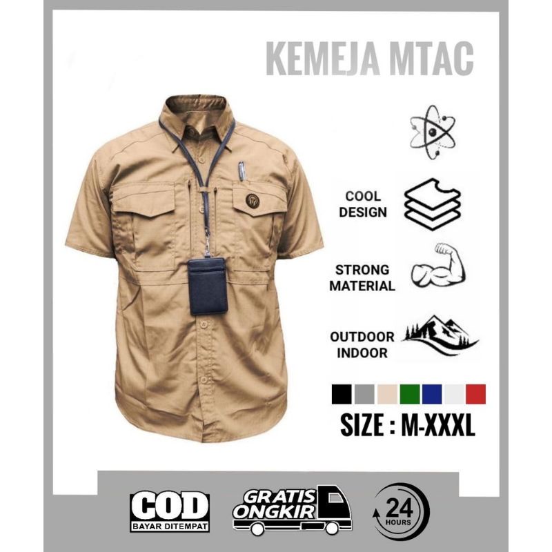 Kemeja M Tac lengan Pendek/Baju RESKRIM Tangan Pendek/Kemeja M-Tac Terbaru/Kemeja Lapangan