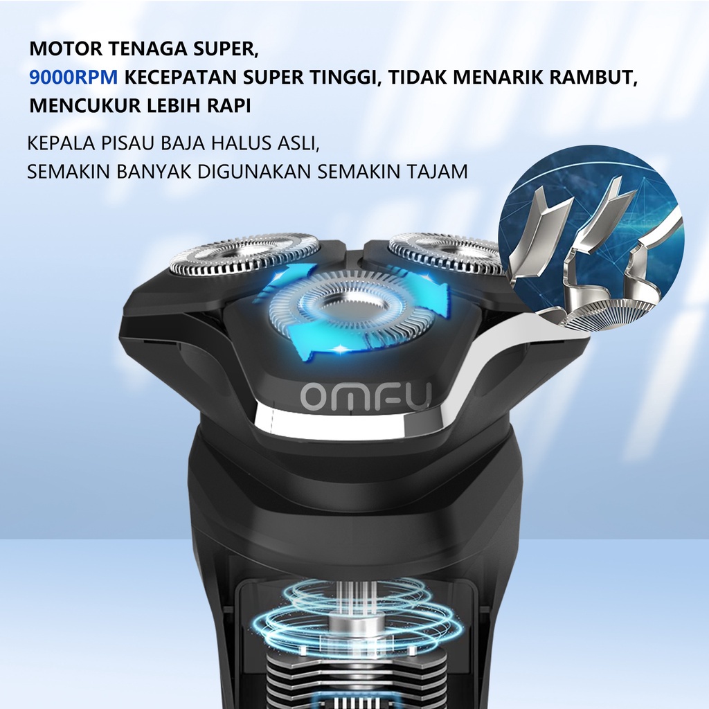 Omfu Alat Ukur Rambut Cukur Jenggot Shaver Cukuran Jenggot Elektrik SV03