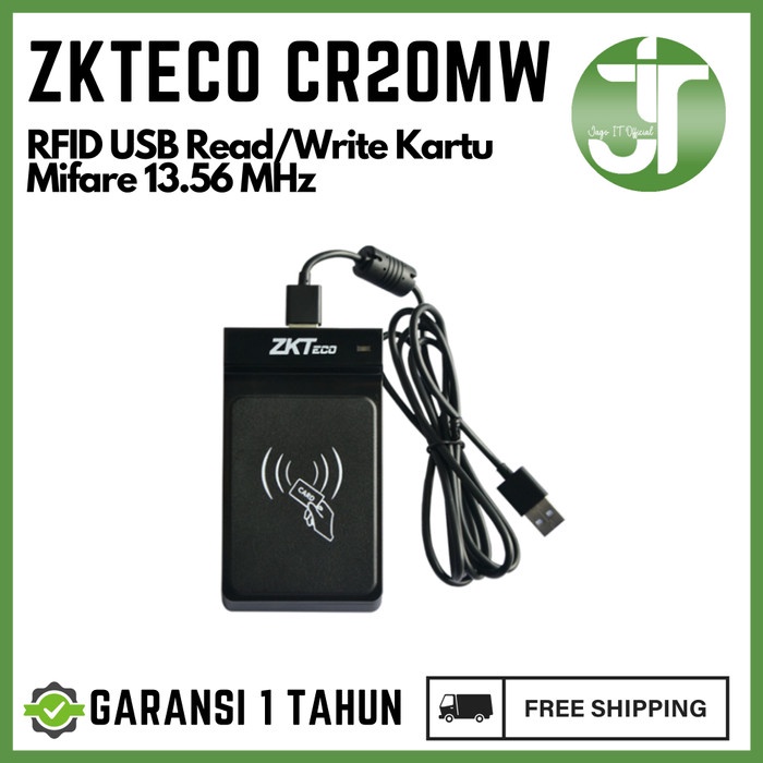 Pembaca RFID USB ZKTeco CR20MW USB Card Read and write mifare 13.56MHz