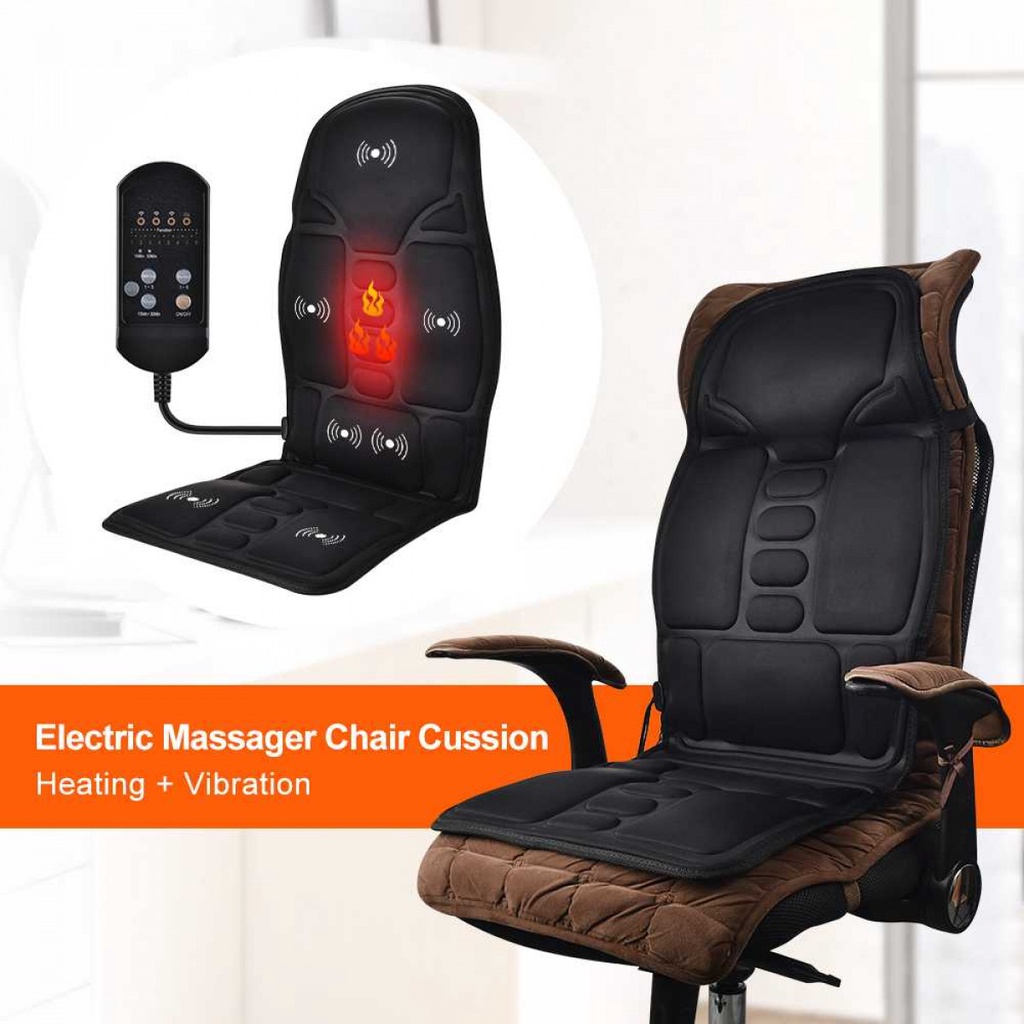 Bantalan Kursi Pijat Mobil Rumah Portabel Heating Full Body Massager
